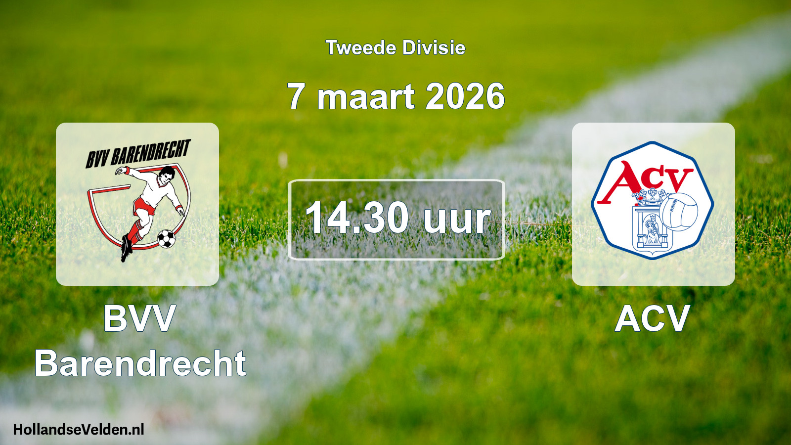 Scheduled Match: BVV Barendrecht - ACV (7 March 2026)