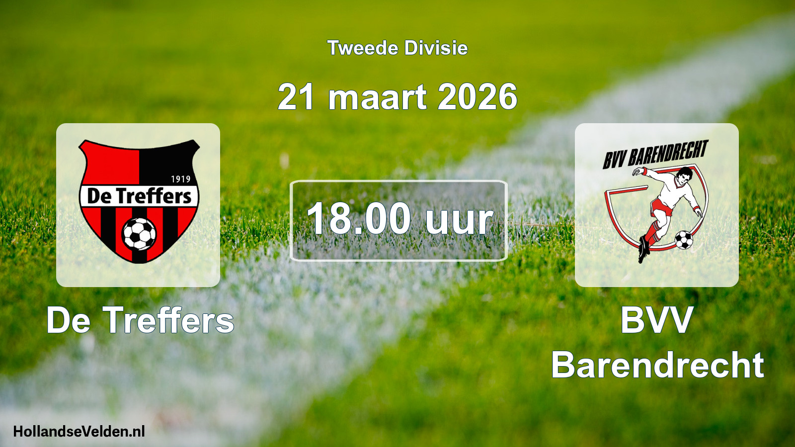 Scheduled Match: De Treffers - BVV Barendrecht (21 March 2026)