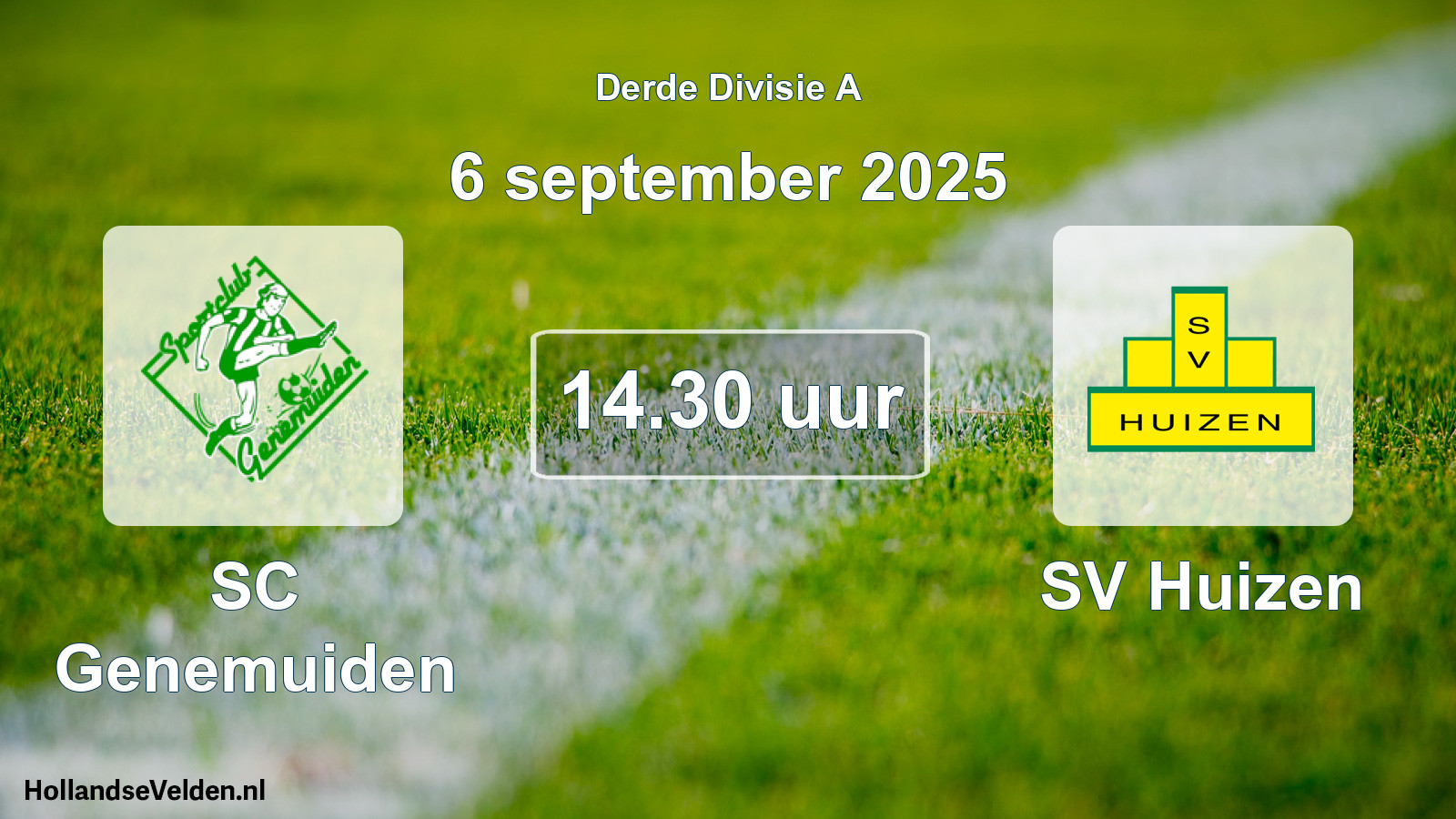 Geplande wedstrijd: SC Genemuiden - SV Huizen (6 september 2025)