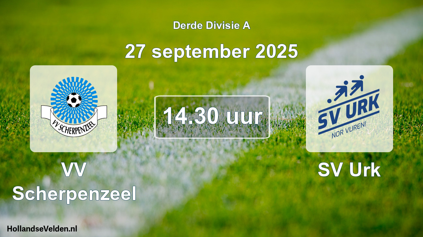 Geplande wedstrijd: VV Scherpenzeel - SV Urk (27 september 2025)