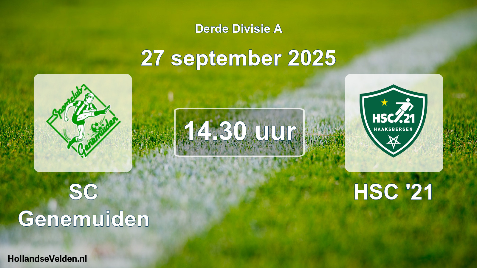 Scheduled Match: SC Genemuiden - HSC '21 (27 September 2025)