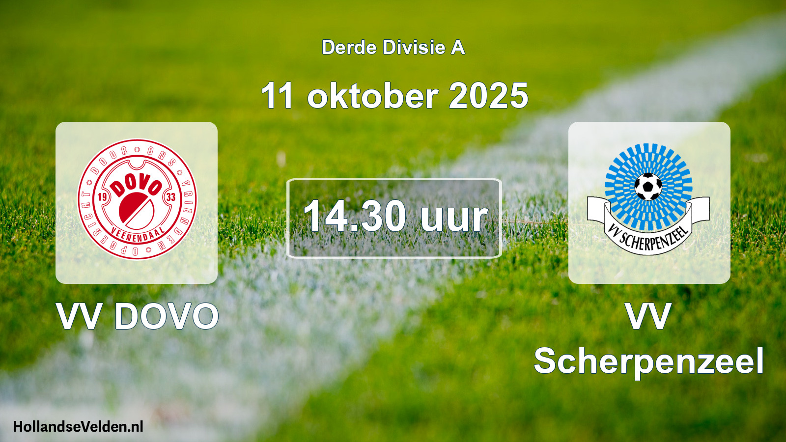 Geplande wedstrijd: VV DOVO - VV Scherpenzeel (11 oktober 2025)