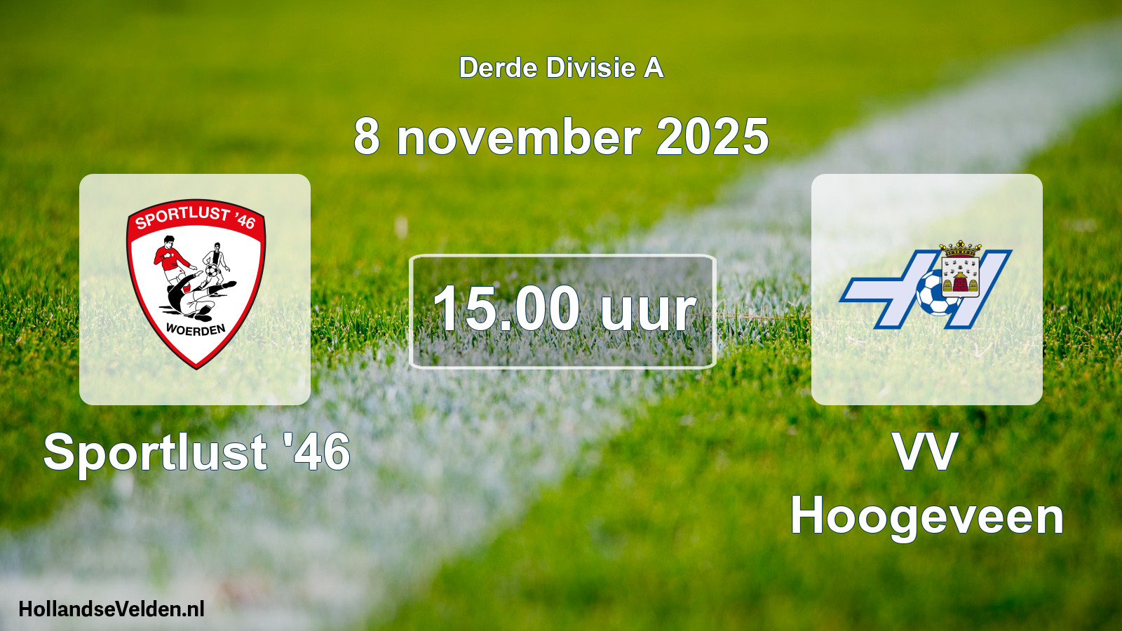 Geplande wedstrijd: Sportlust '46 - VV Hoogeveen (8 november 2025)