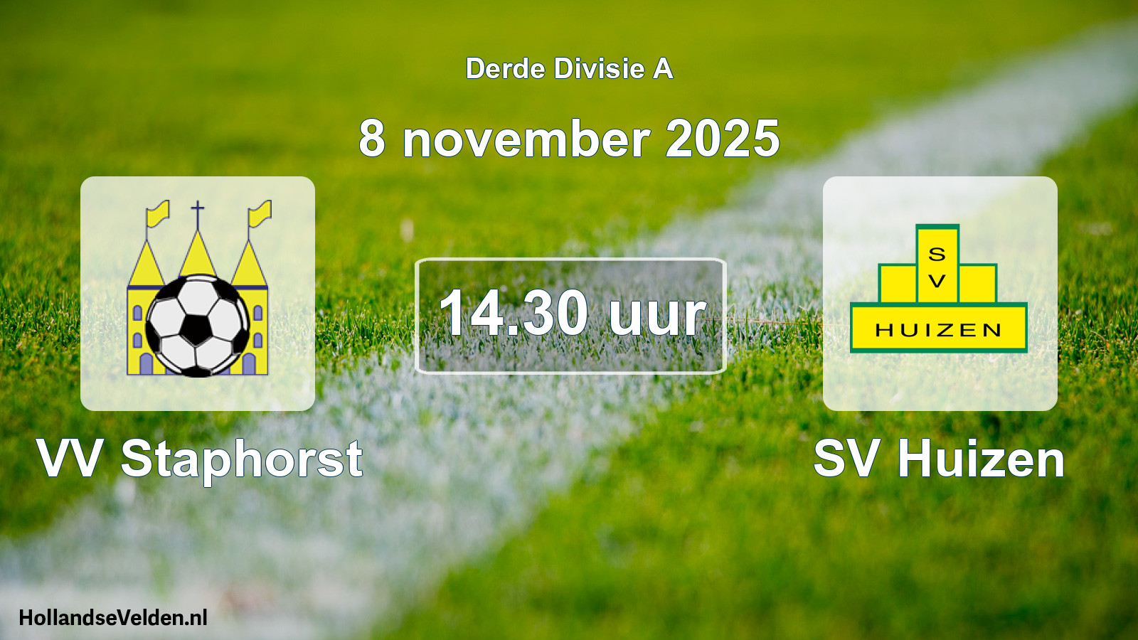Geplande wedstrijd: VV Staphorst - SV Huizen (8 november 2025)