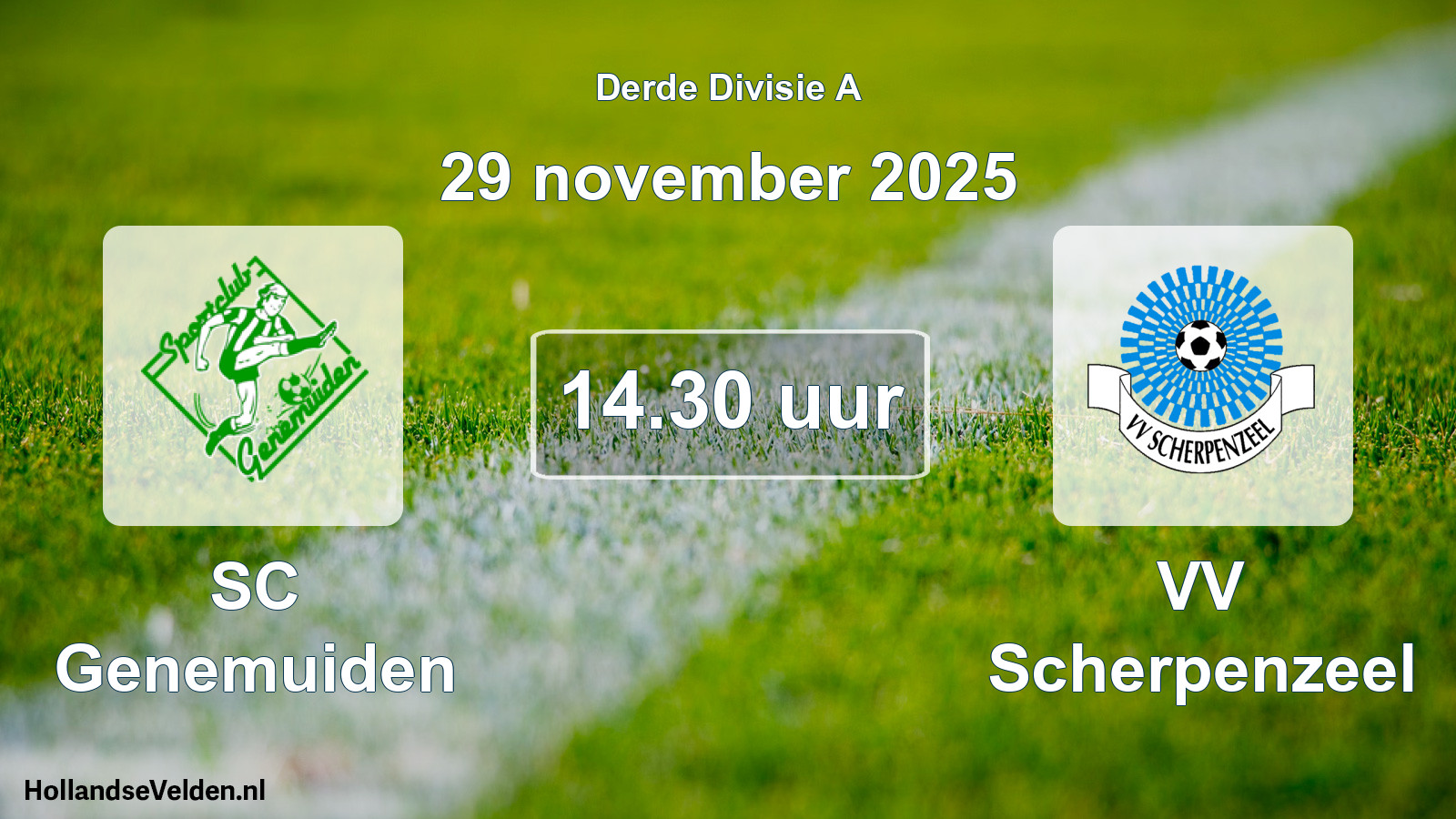 Geplande wedstrijd: SC Genemuiden - VV Scherpenzeel (29 november 2025)