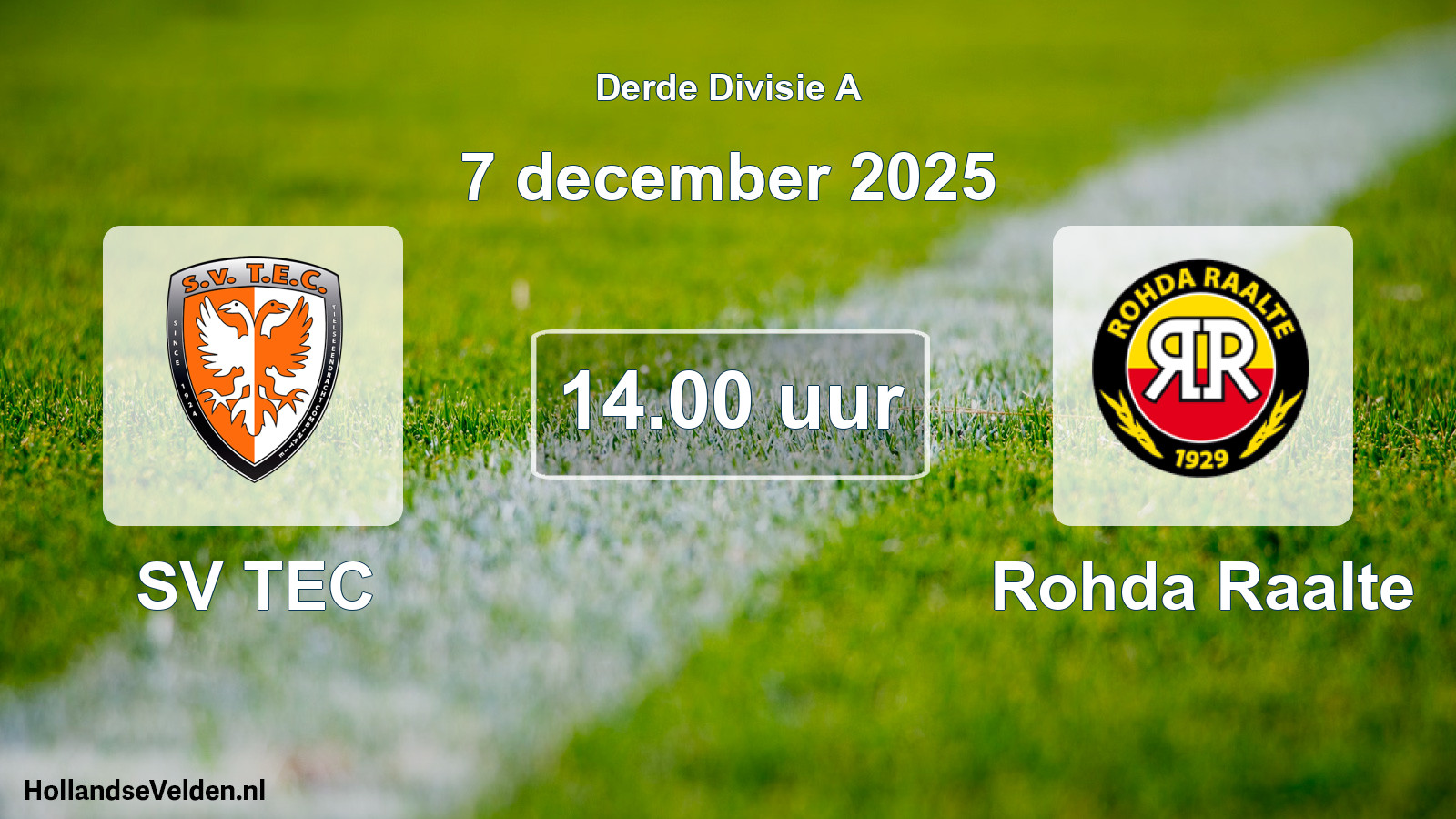 Scheduled Match: SV TEC - Rohda Raalte (7 December 2025)