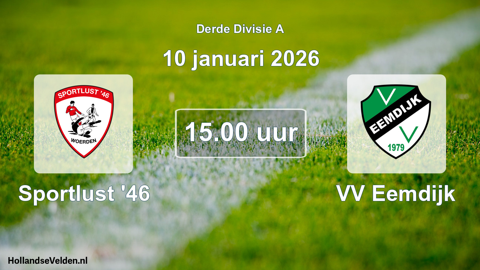 Geplande wedstrijd: Sportlust '46 - VV Eemdijk (10 januari 2026)