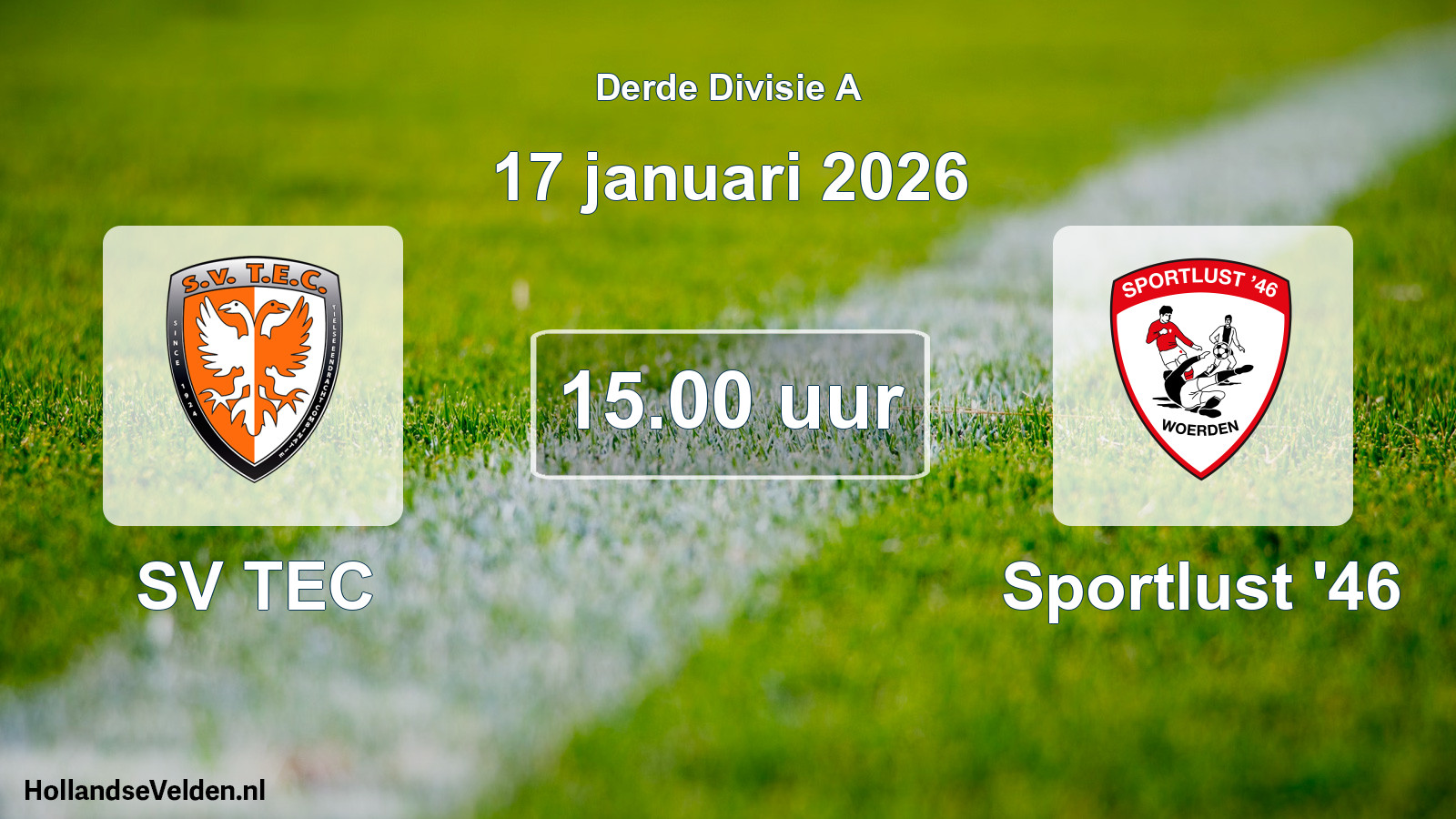 Geplande wedstrijd: SV TEC - Sportlust '46 (17 januari 2026)