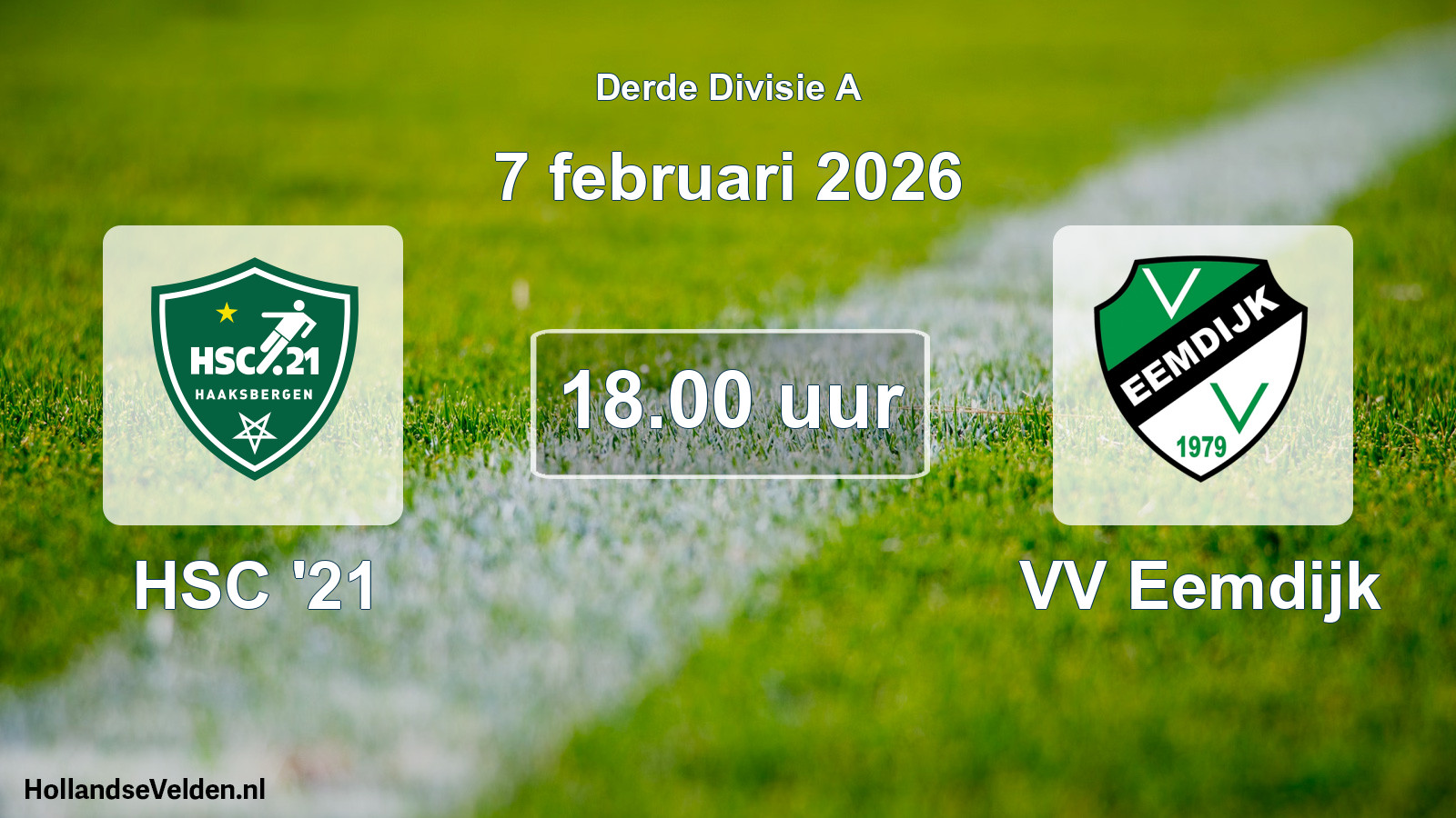 Scheduled Match: HSC '21 - VV Eemdijk (7 February 2026)