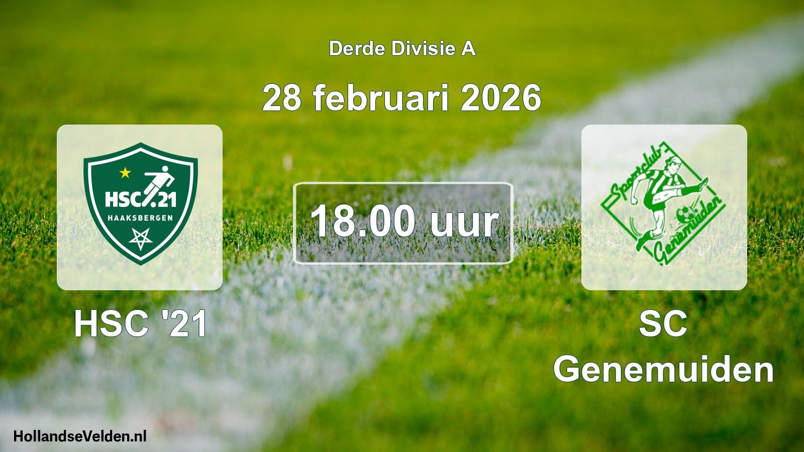 Scheduled Match: HSC '21 - SC Genemuiden (28 February 2026)