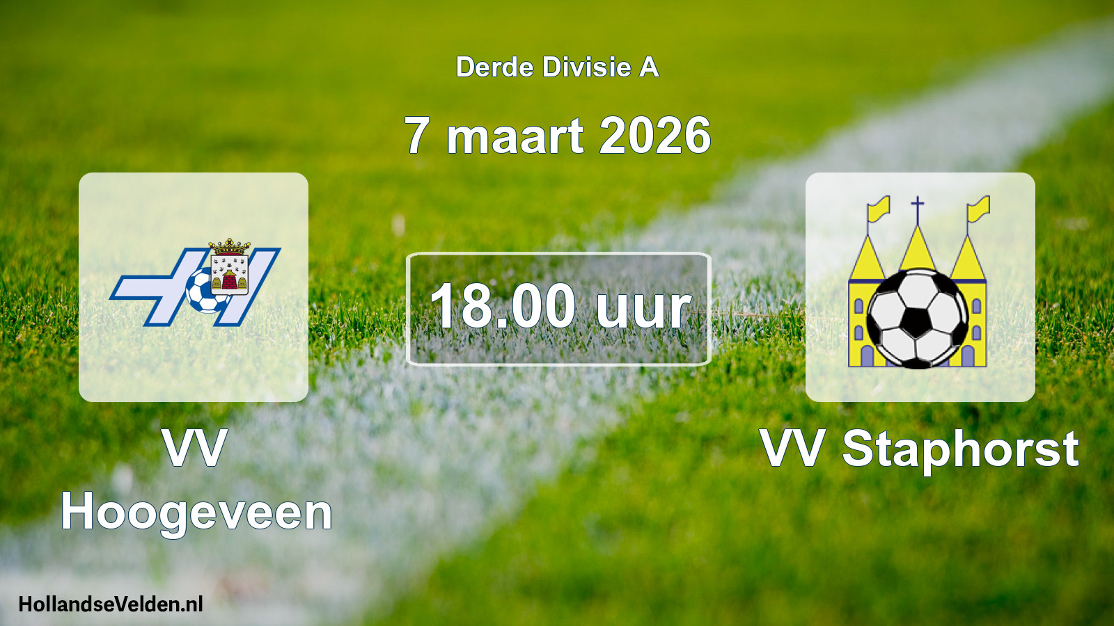 Scheduled Match: VV Hoogeveen - VV Staphorst (7 March 2026)