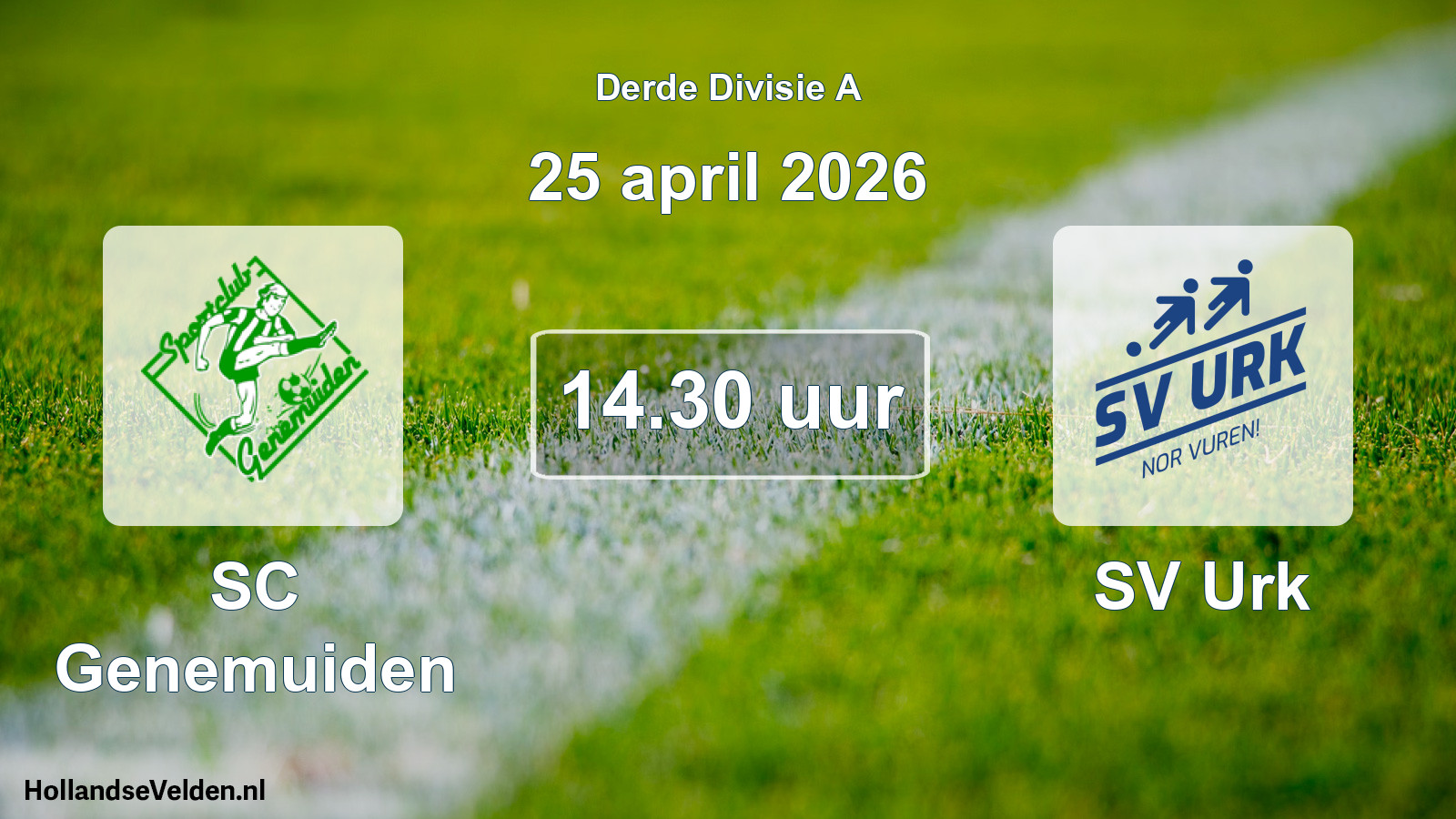 Scheduled Match: SC Genemuiden - SV Urk (25 April 2026)