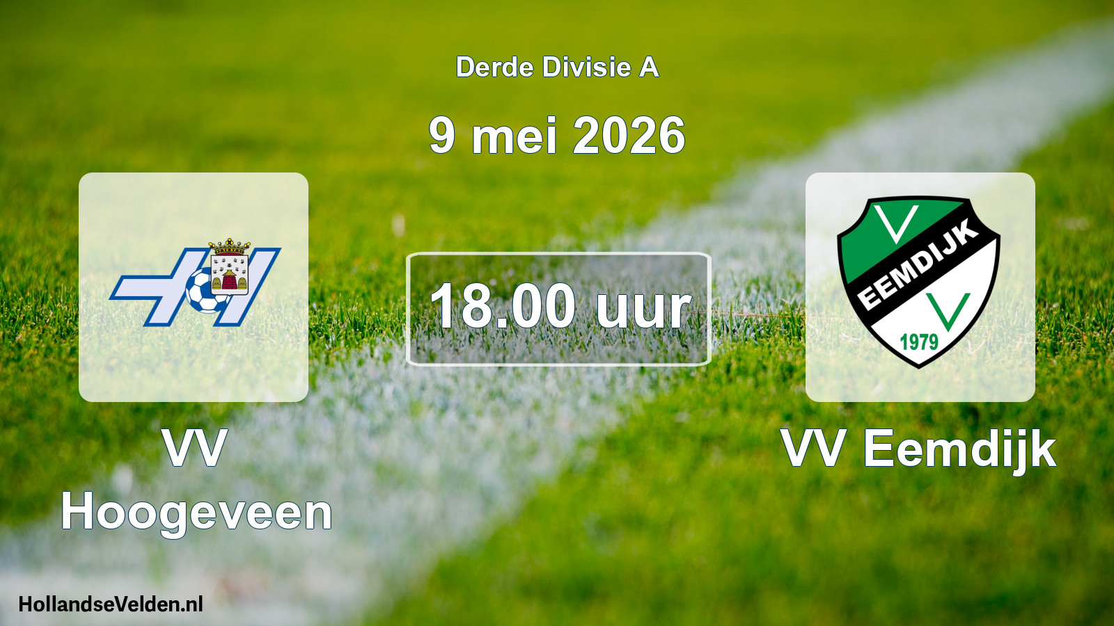 Geplande wedstrijd: VV Hoogeveen - VV Eemdijk (9 mei 2026)