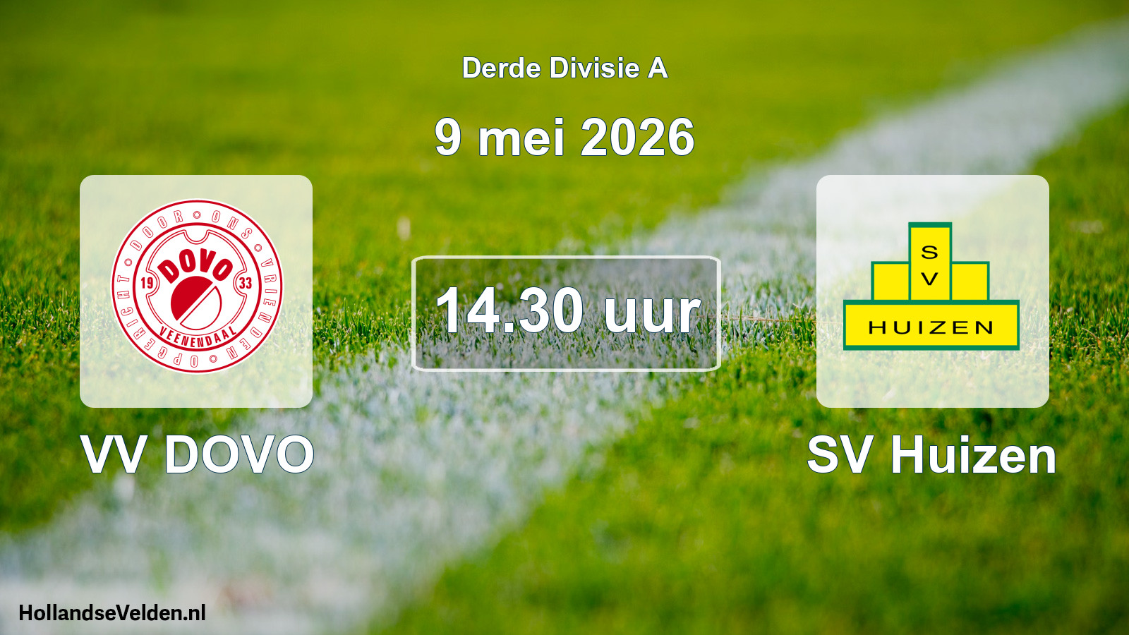 Geplande wedstrijd: VV DOVO - SV Huizen (9 mei 2026)