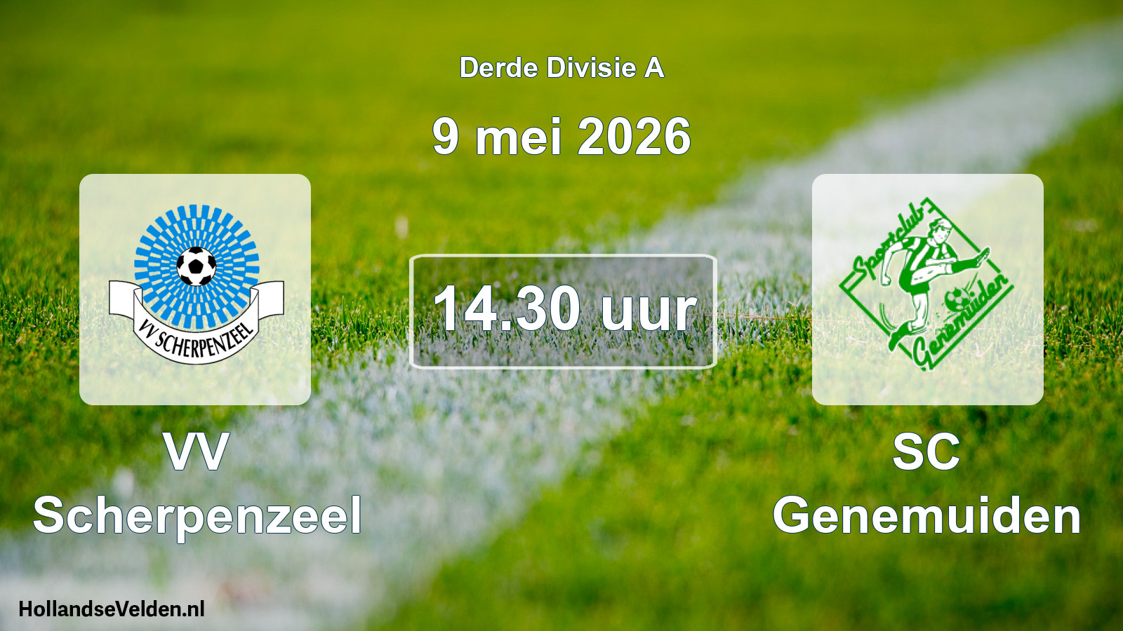 Geplande wedstrijd: VV Scherpenzeel - SC Genemuiden (9 mei 2026)