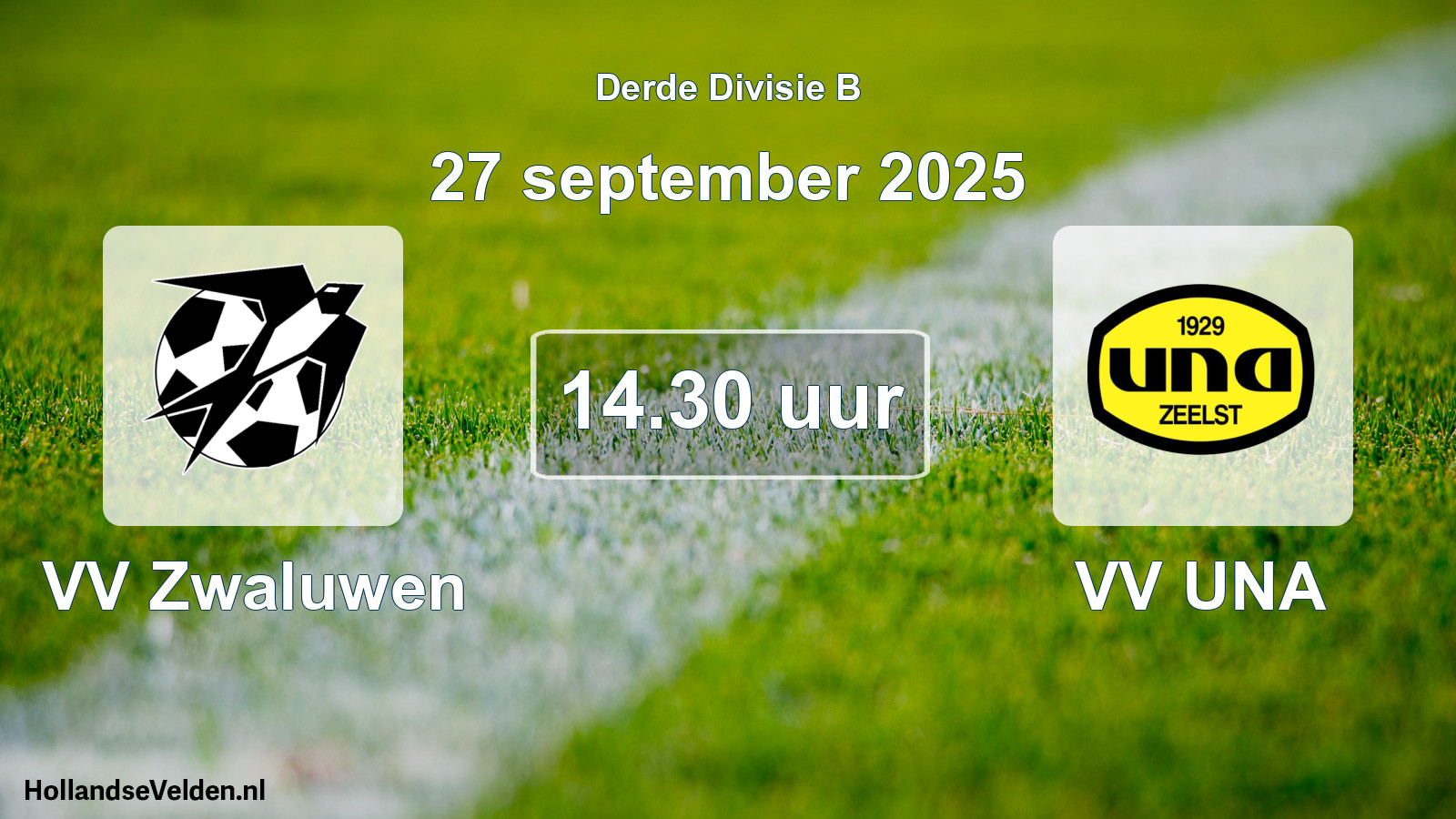 Scheduled Match: VV Zwaluwen - VV UNA (27 September 2025)