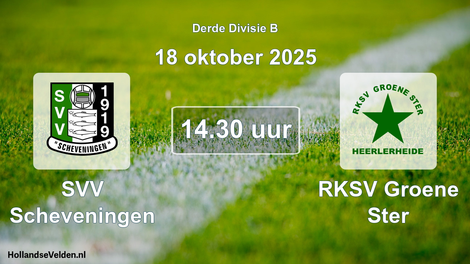 Scheduled Match: SVV Scheveningen - RKSV Groene Ster (18 October 2025)