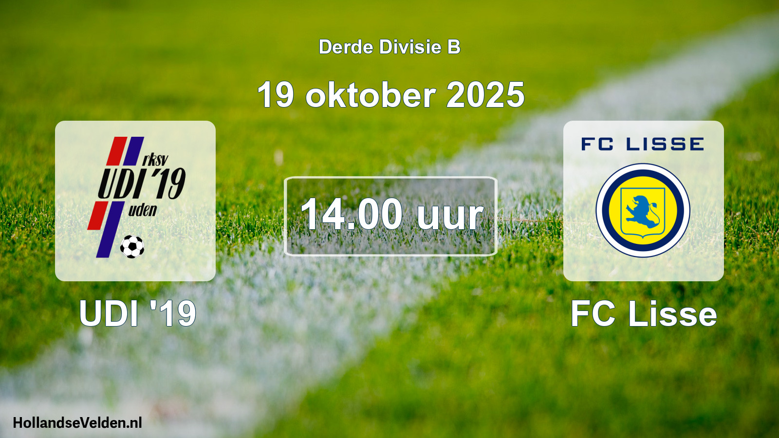 Scheduled Match: UDI '19 - FC Lisse (19 October 2025)