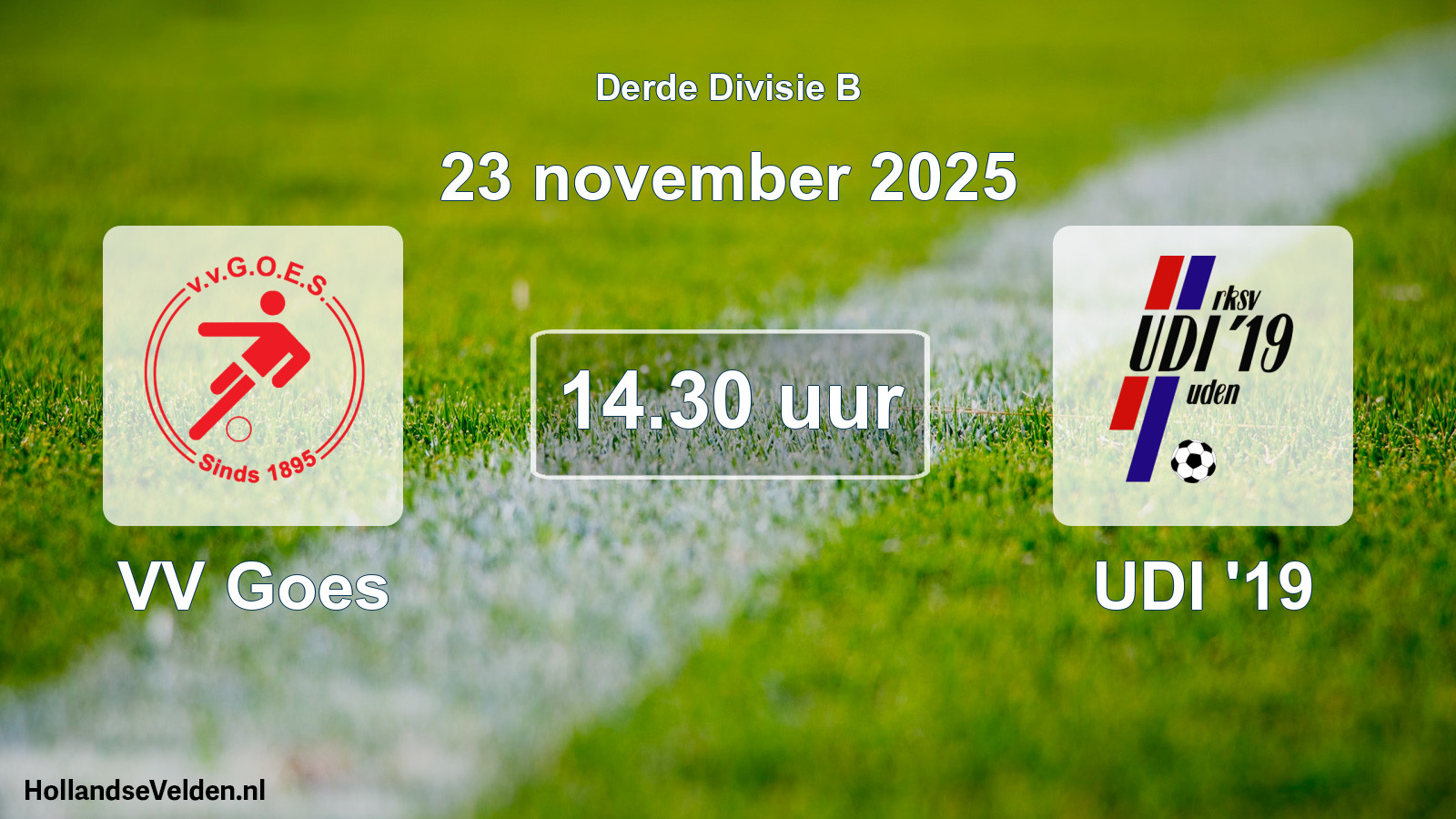 Scheduled Match: VV Goes - UDI '19 (23 November 2025)