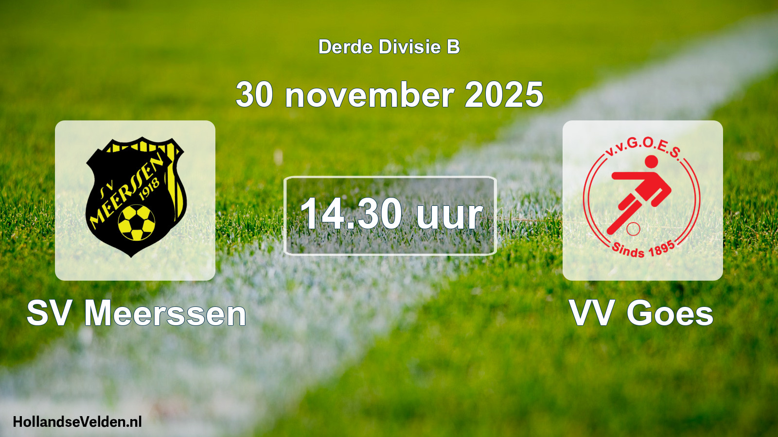 Geplande wedstrijd: SV Meerssen - VV Goes (30 november 2025)