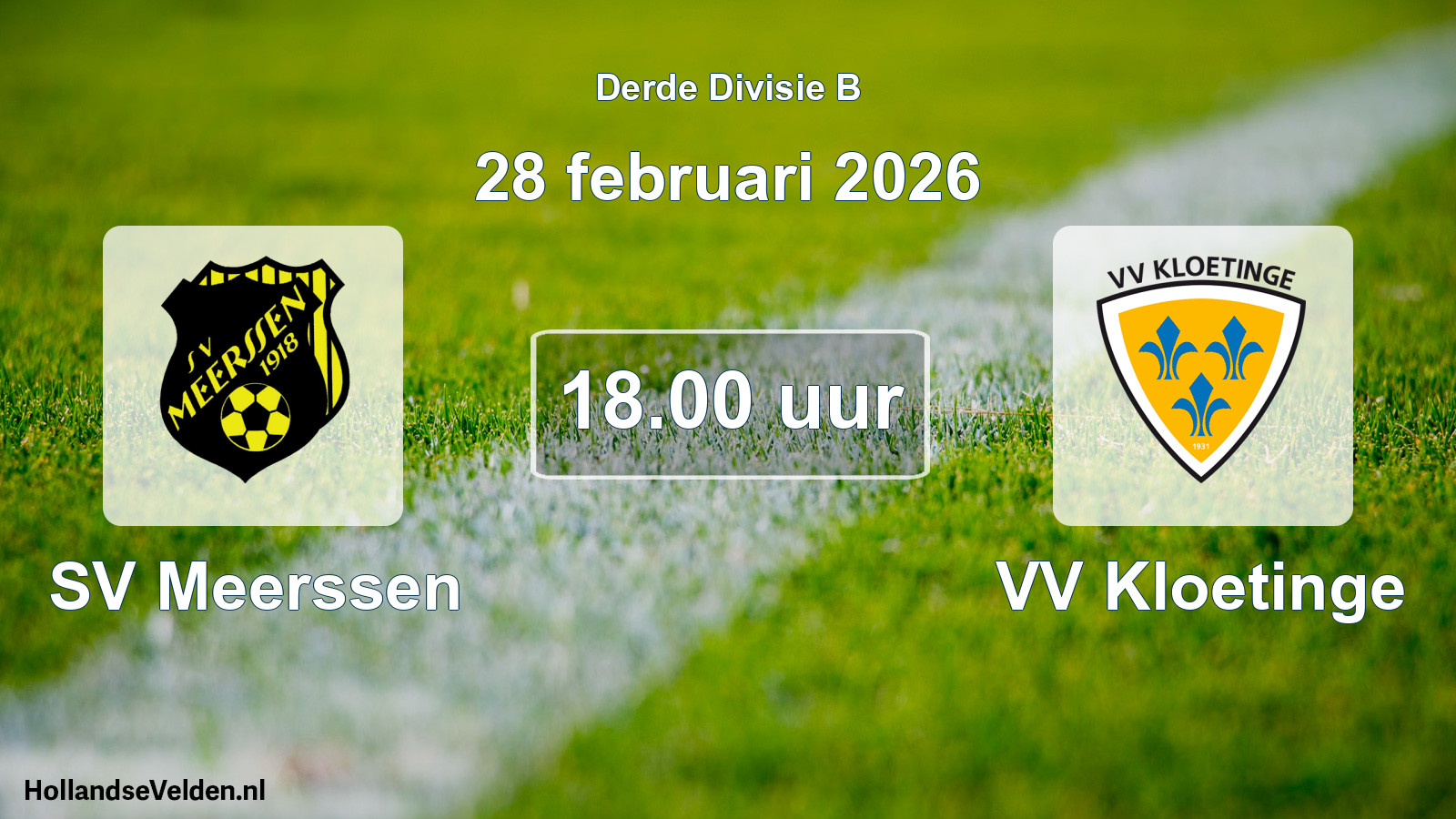 Scheduled Match: SV Meerssen - VV Kloetinge (28 February 2026)
