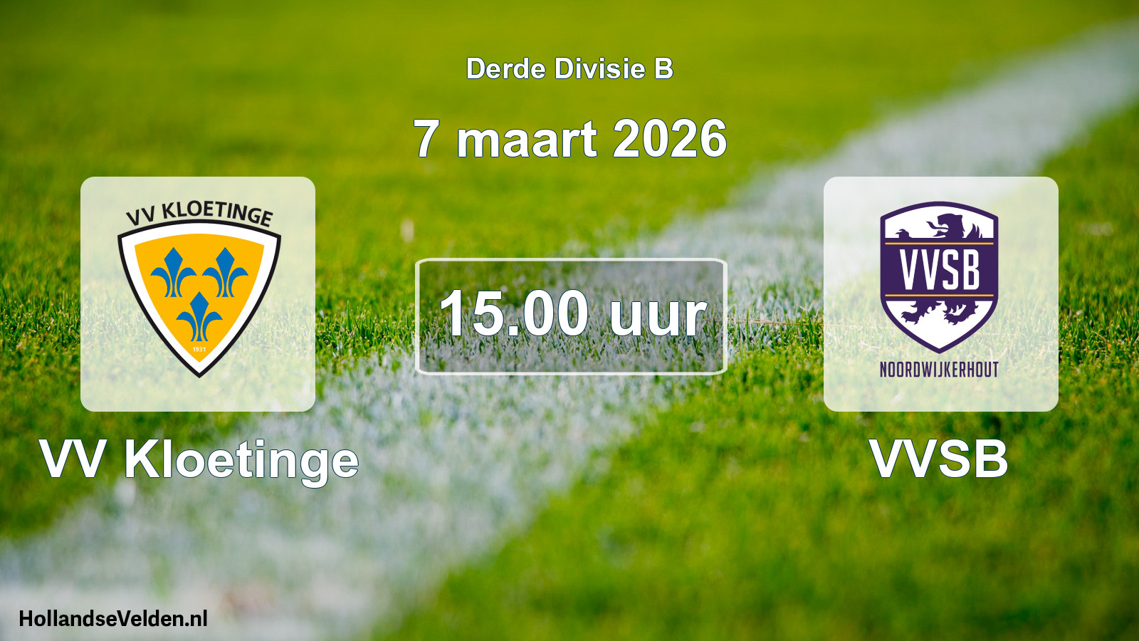 Scheduled Match: VV Kloetinge - VVSB (7 March 2026)