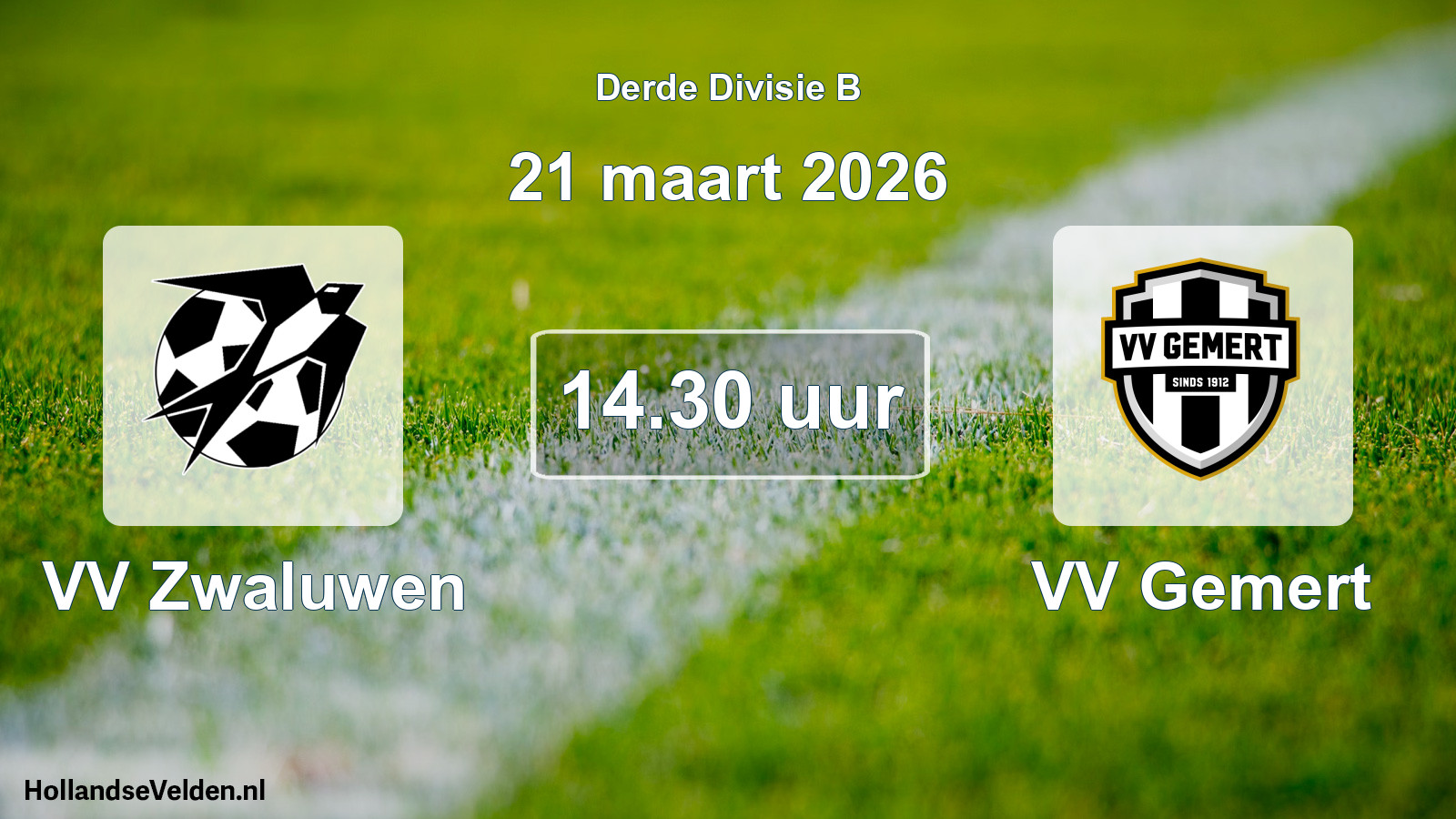 Scheduled Match: VV Zwaluwen - VV Gemert (21 March 2026)