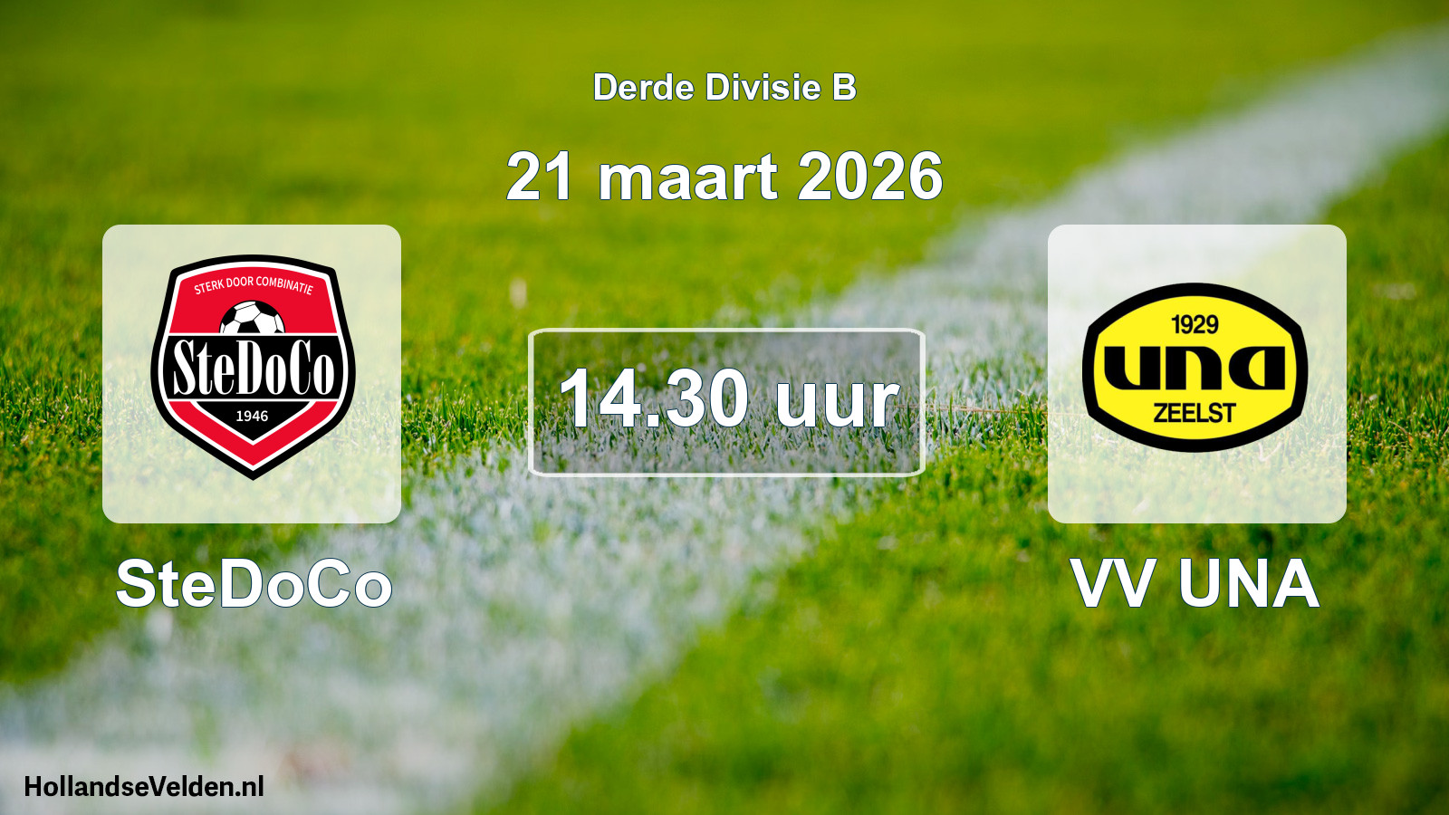 Scheduled Match: SteDoCo - VV UNA (21 March 2026)