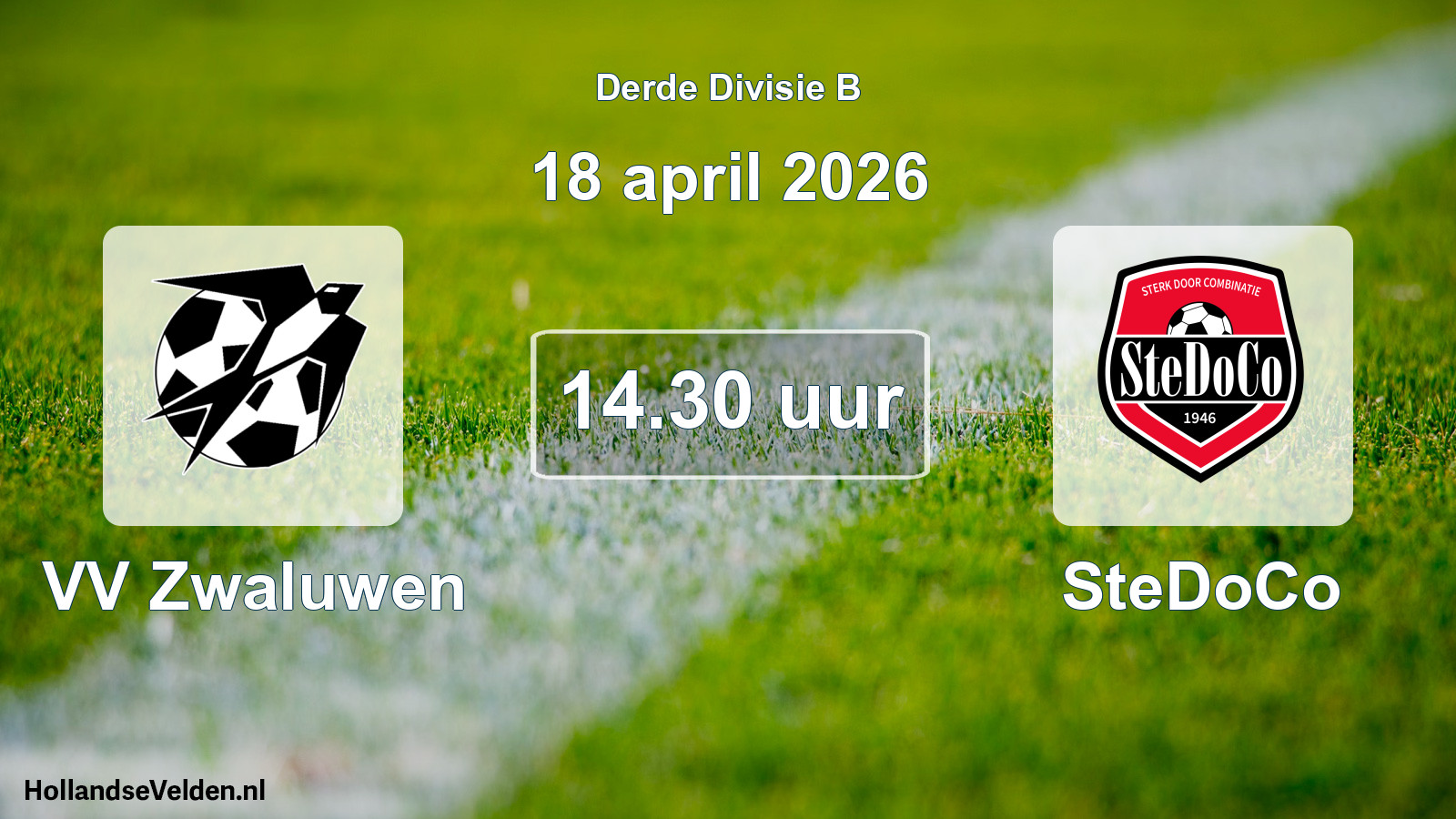 Scheduled Match: VV Zwaluwen - SteDoCo (18 April 2026)