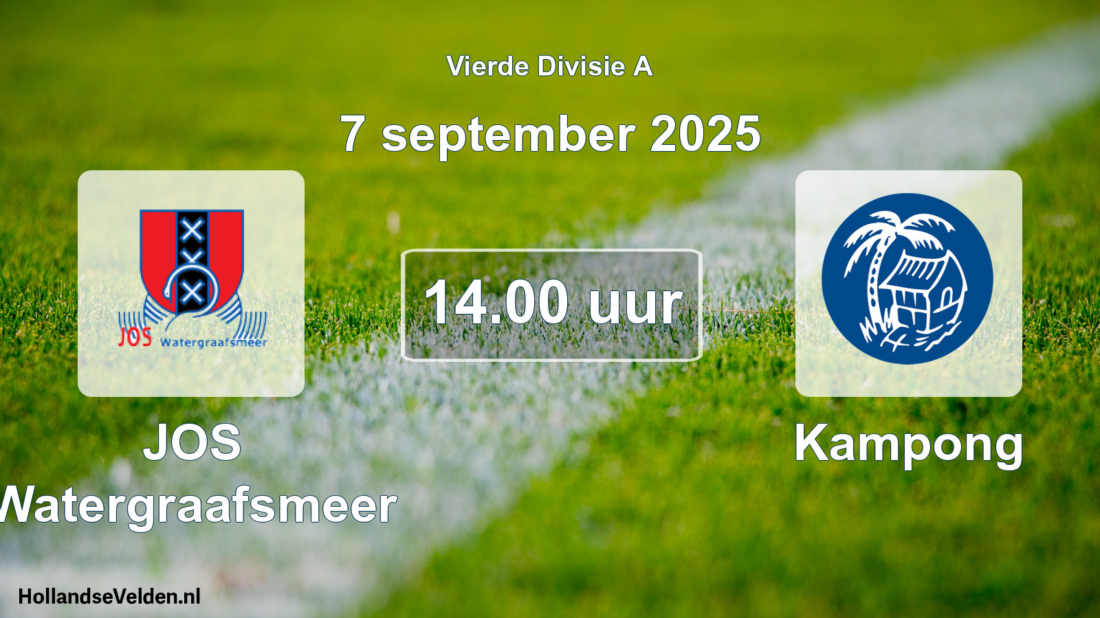 Scheduled Match: JOS Watergraafsmeer - Kampong (7 September 2025)