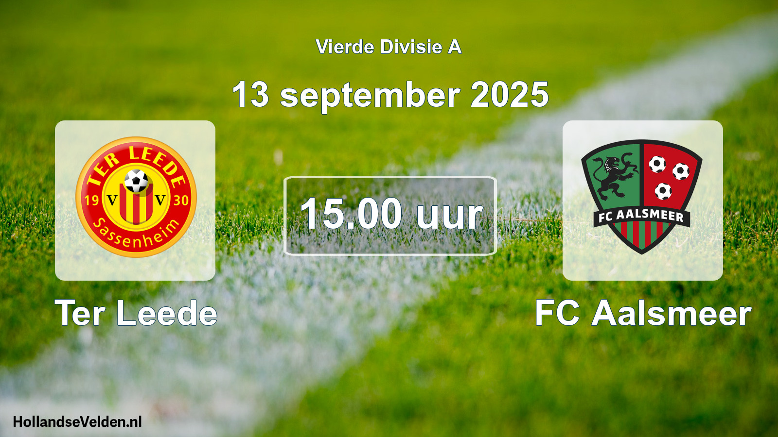 Scheduled Match: Ter Leede - FC Aalsmeer (13 September 2025)