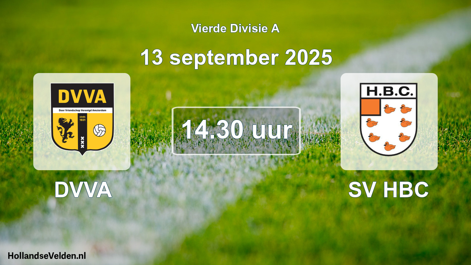 Scheduled Match: DVVA - SV HBC (13 September 2025)
