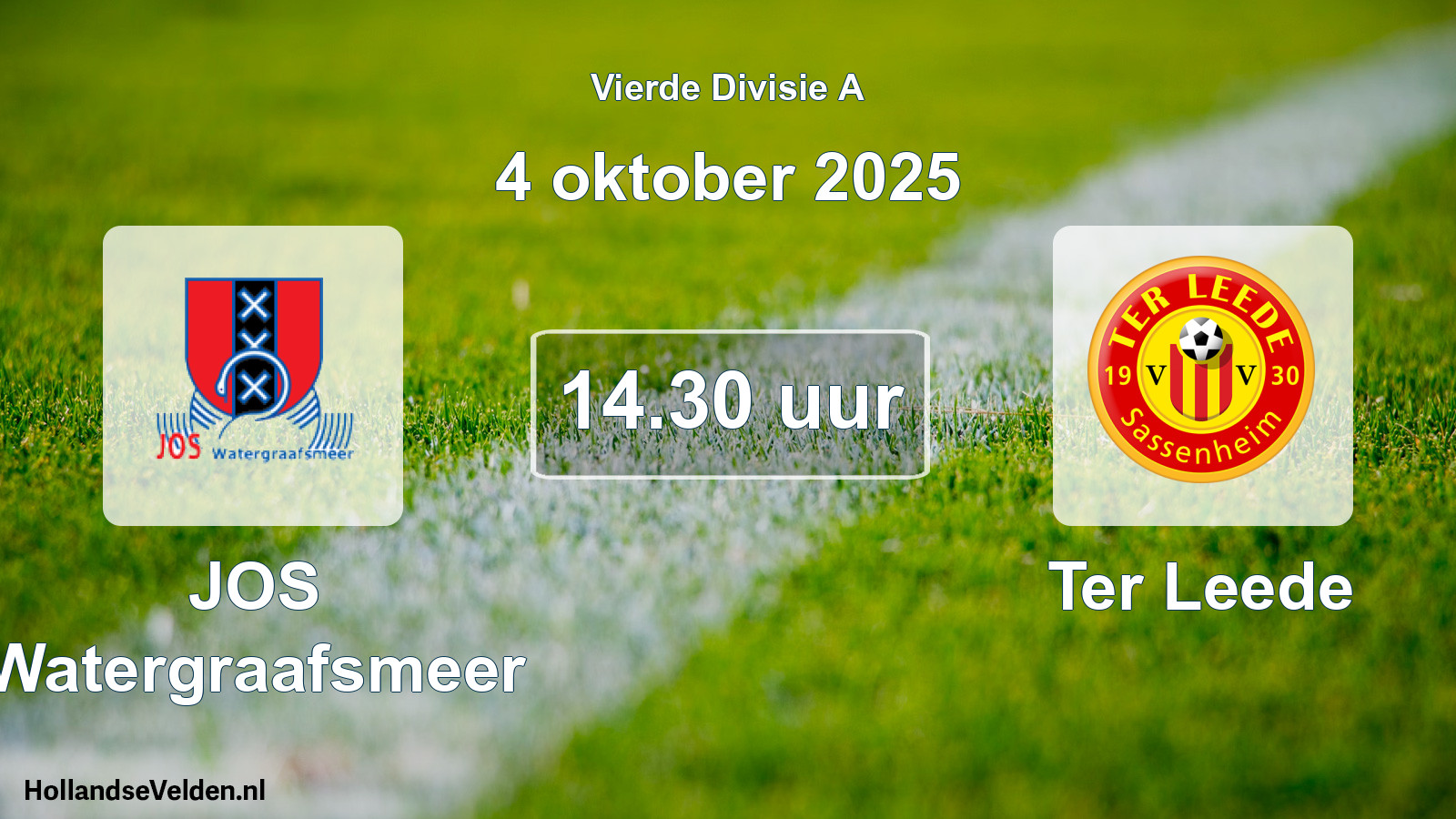 Scheduled Match: JOS Watergraafsmeer - Ter Leede (4 October 2025)