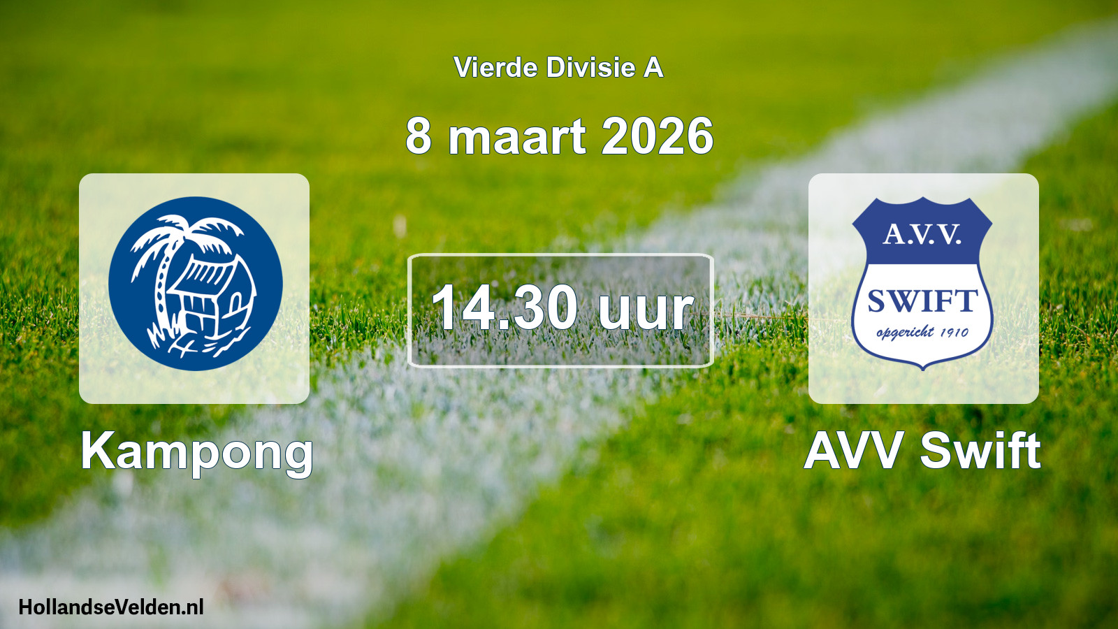 Scheduled Match: Kampong - AVV Swift (8 March 2026)