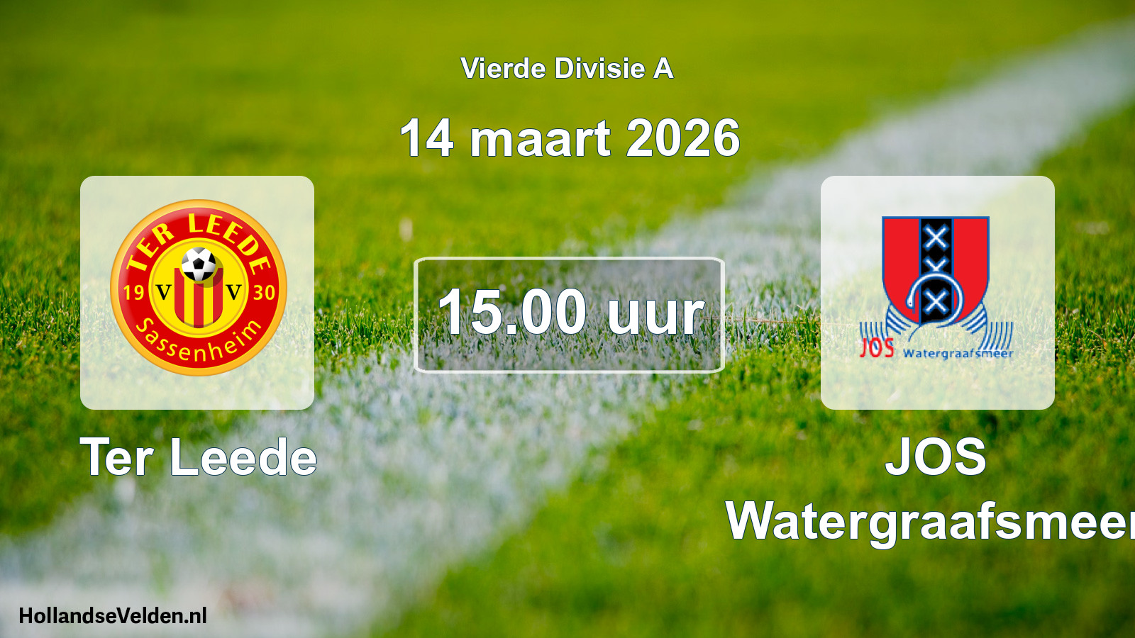 Scheduled Match: Ter Leede - JOS Watergraafsmeer (14 March 2026)