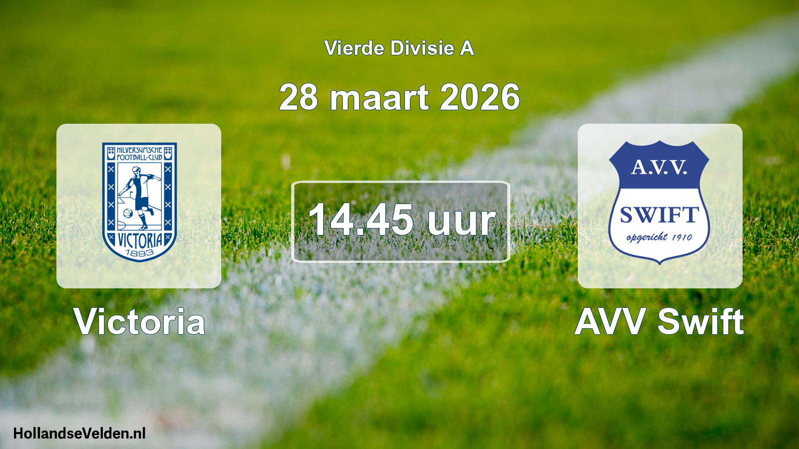 Geplande wedstrijd: Victoria - AVV Swift (28 maart 2026)