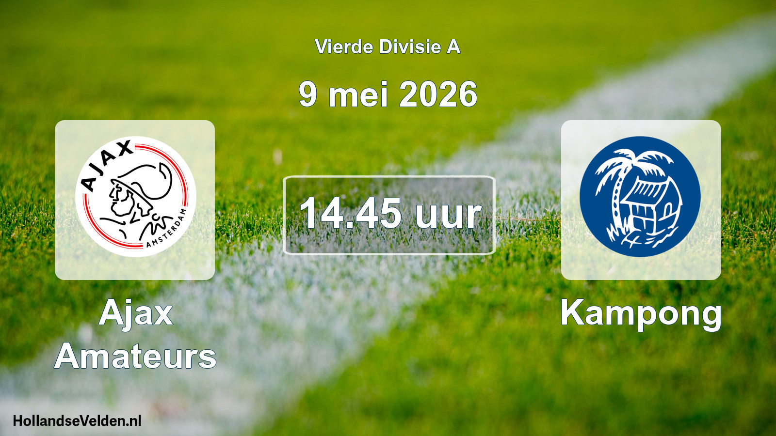 Geplande wedstrijd: Ajax Amateurs - Kampong (9 mei 2026)