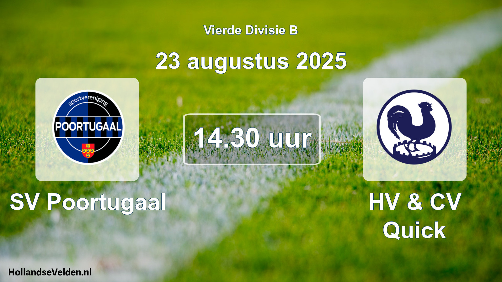Scheduled Match: SV Poortugaal - HV & CV Quick (23 August 2025)
