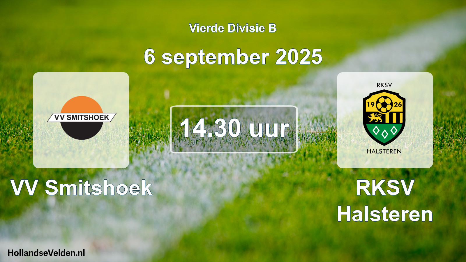Scheduled Match: VV Smitshoek - RKSV Halsteren (6 September 2025)