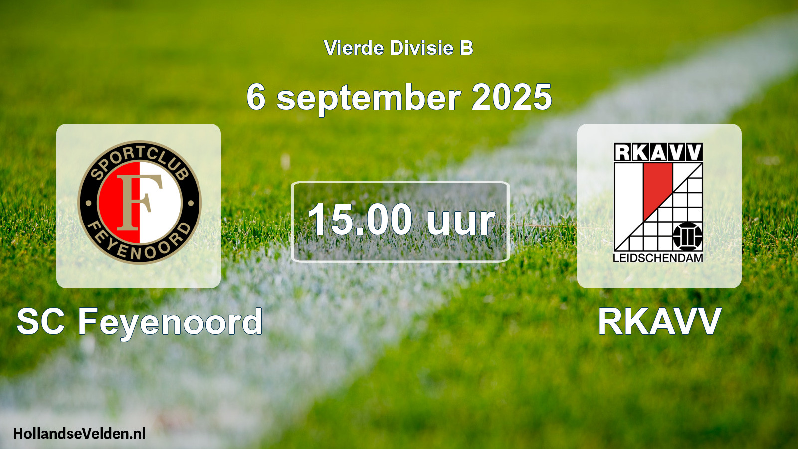 Scheduled Match: SC Feyenoord - RKAVV (6 September 2025)