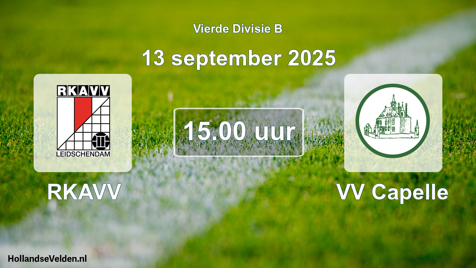 Scheduled Match: RKAVV - VV Capelle (13 September 2025)