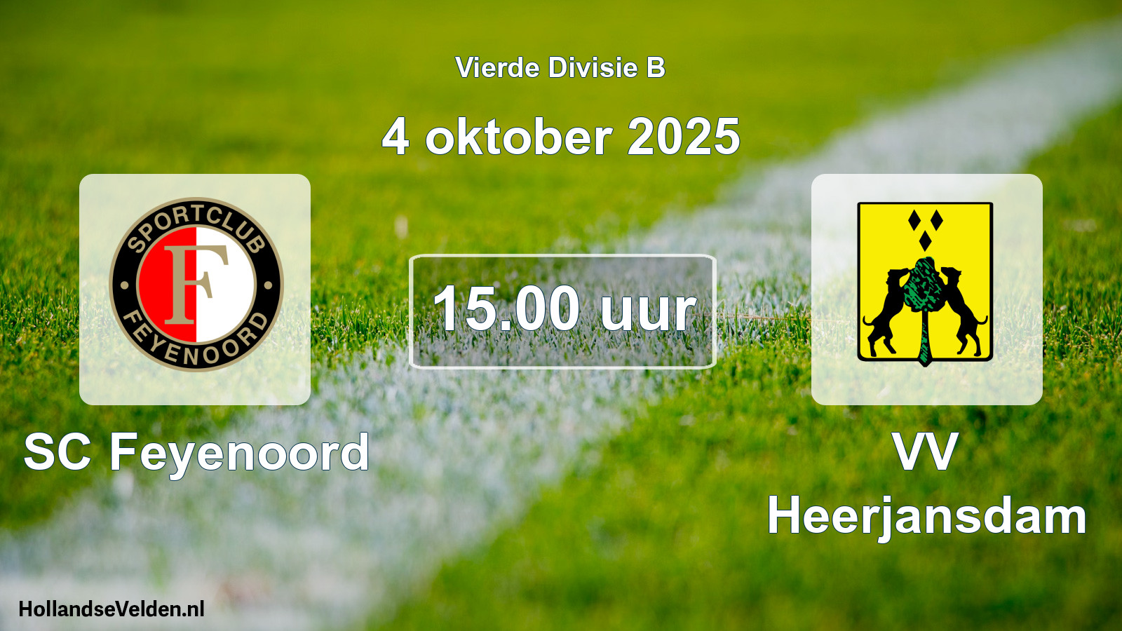 Scheduled Match: SC Feyenoord - VV Heerjansdam (4 October 2025)