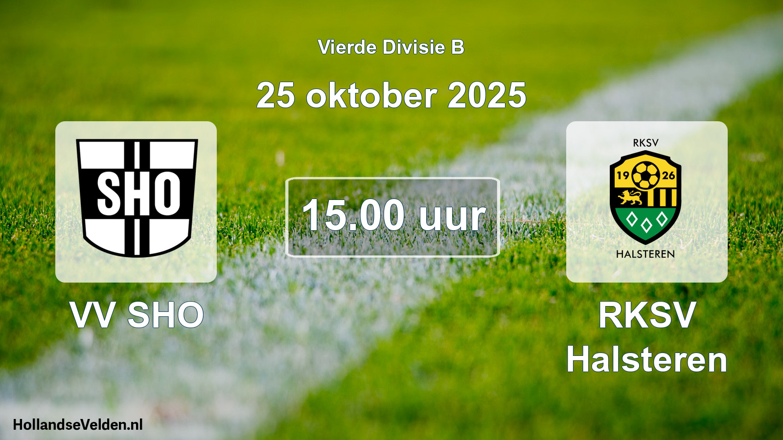 Geplande wedstrijd: VV SHO - RKSV Halsteren (25 oktober 2025)