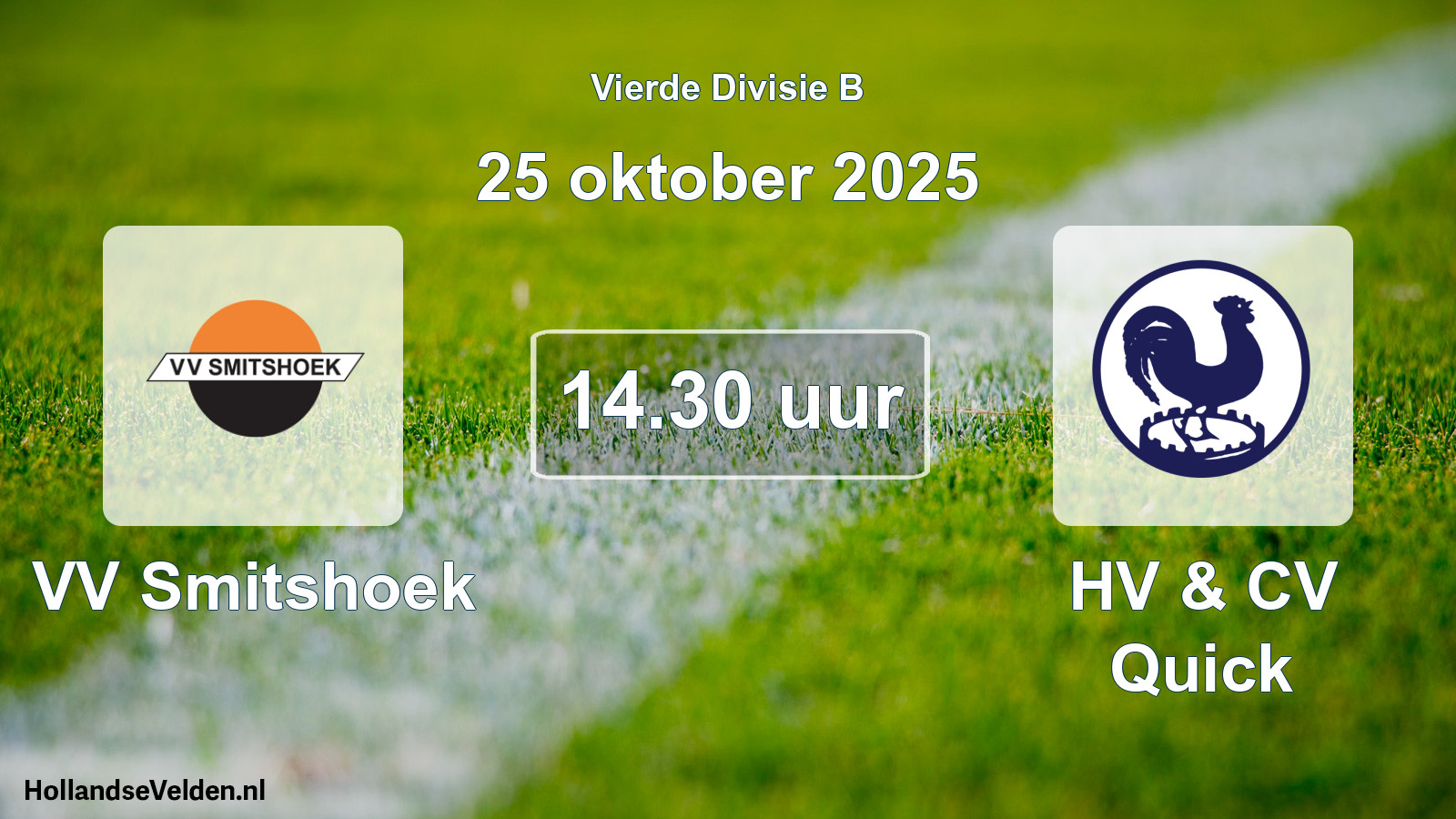 Scheduled Match: VV Smitshoek - HV & CV Quick (25 October 2025)