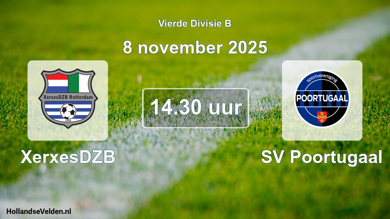 Geplande wedstrijd: XerxesDZB - SV Poortugaal (8 november 2025)