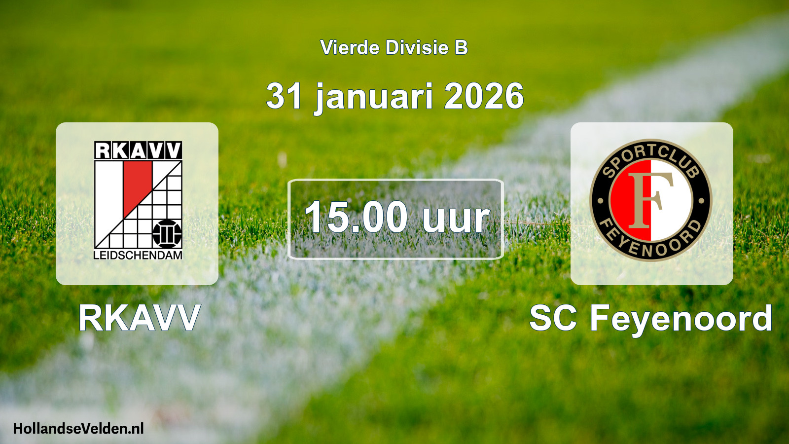 Scheduled Match: RKAVV - SC Feyenoord (31 January 2026)