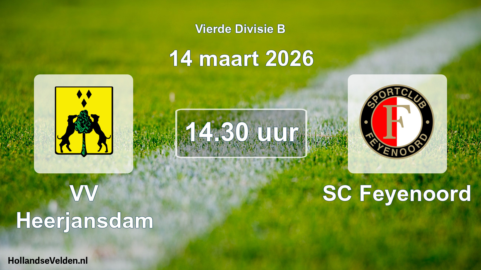 Scheduled Match: VV Heerjansdam - SC Feyenoord (14 March 2026)
