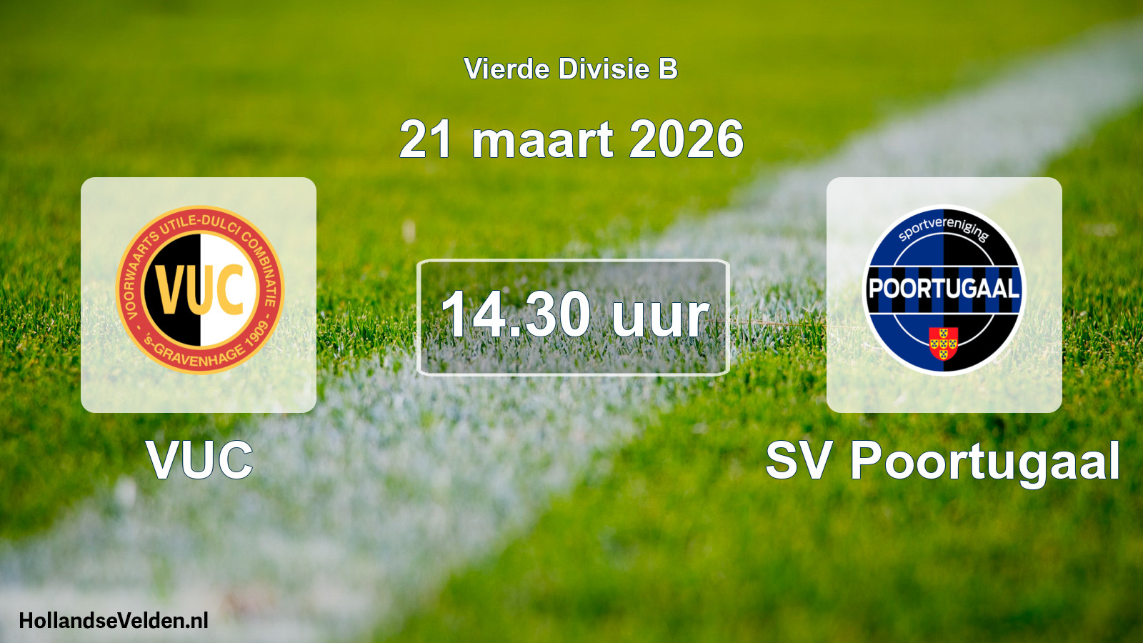 Geplande wedstrijd: VUC - SV Poortugaal (21 maart 2026)