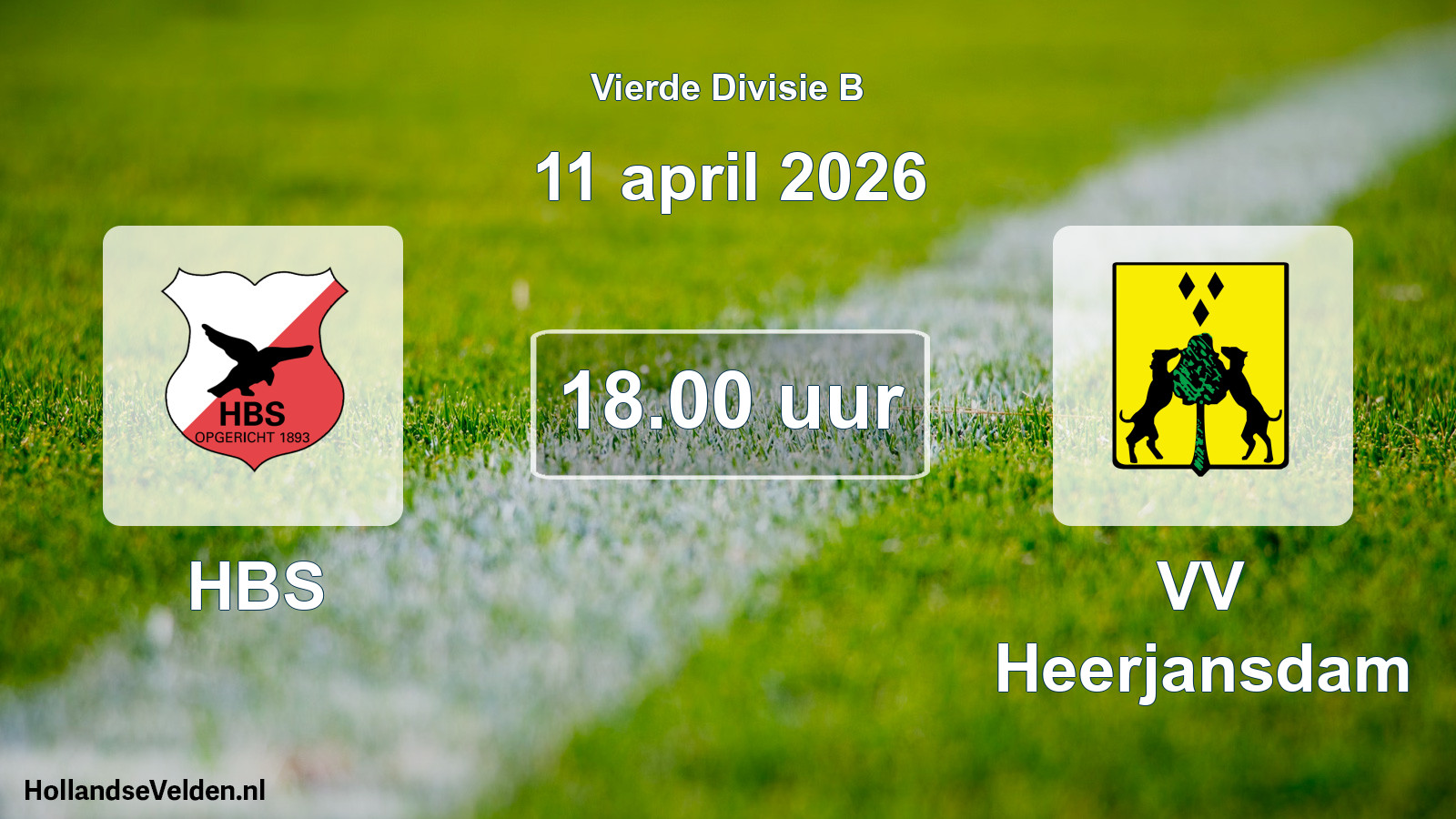 Scheduled Match: HBS - VV Heerjansdam (11 April 2026)