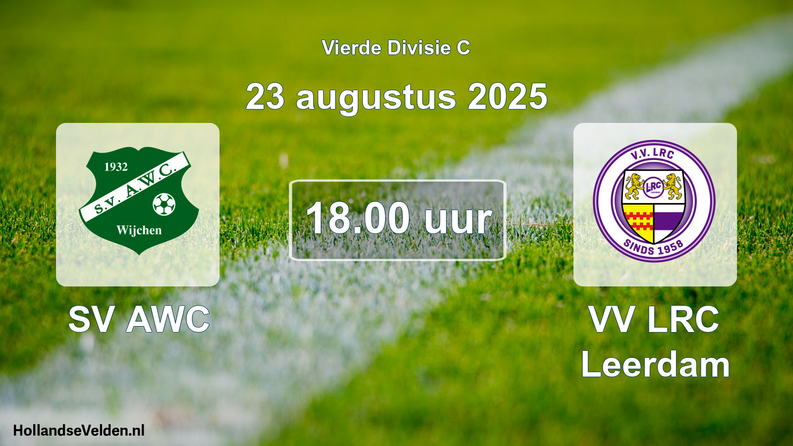 Scheduled Match: SV AWC - VV LRC Leerdam (23 August 2025)
